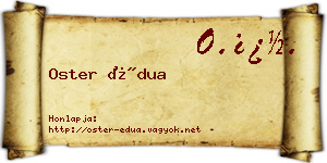 Oster Édua névjegykártya